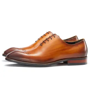 Handmade Leather Dress Shoes for Men - Classic Cowhide Derbies