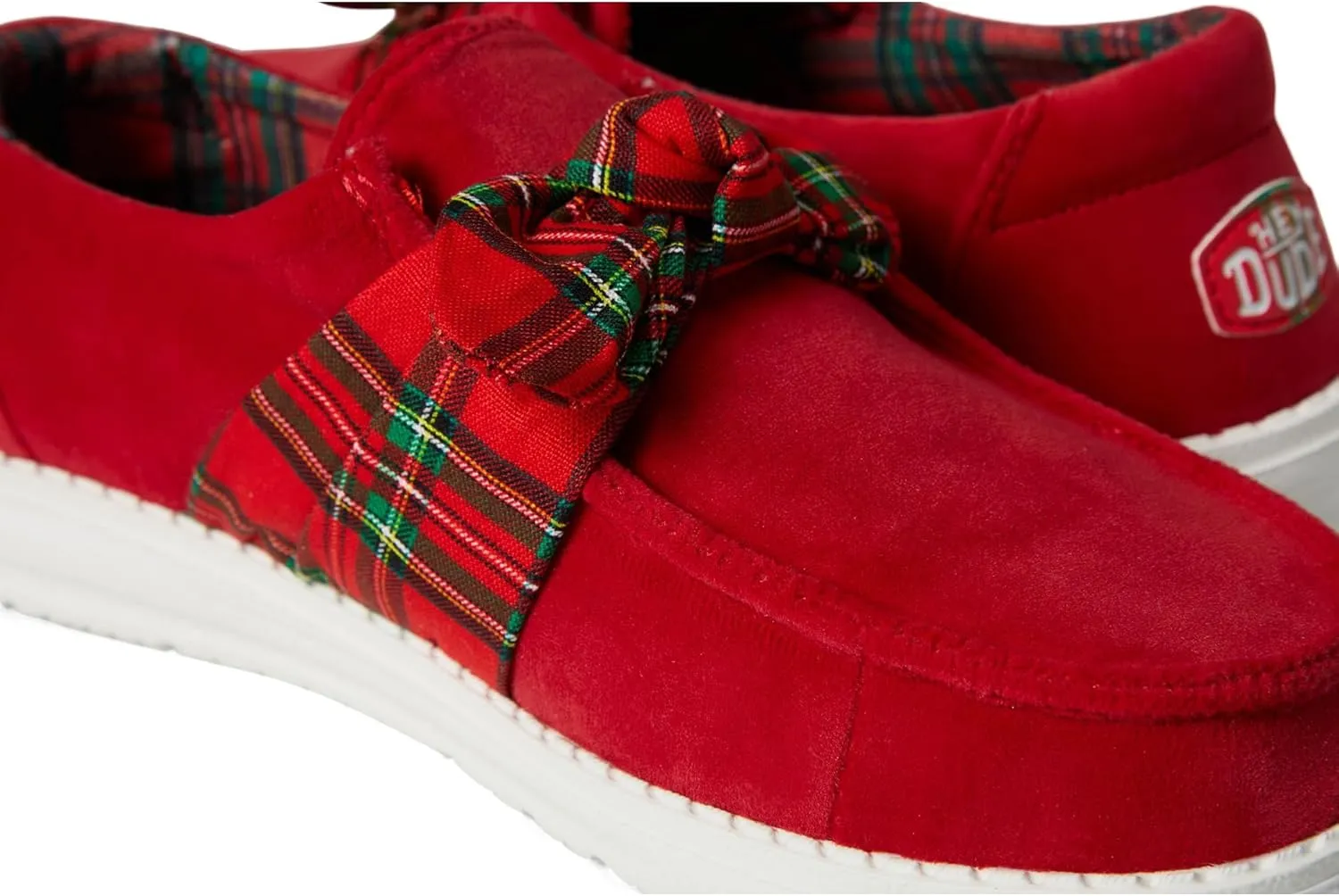 Hey Dude Women's Wendy Bow Tartan Plaid Loafer