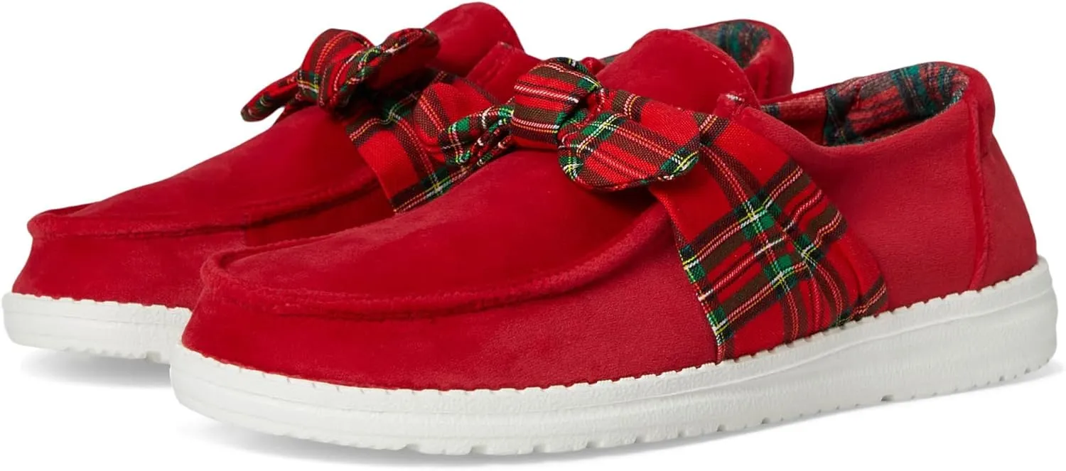 Hey Dude Women's Wendy Bow Tartan Plaid Loafer
