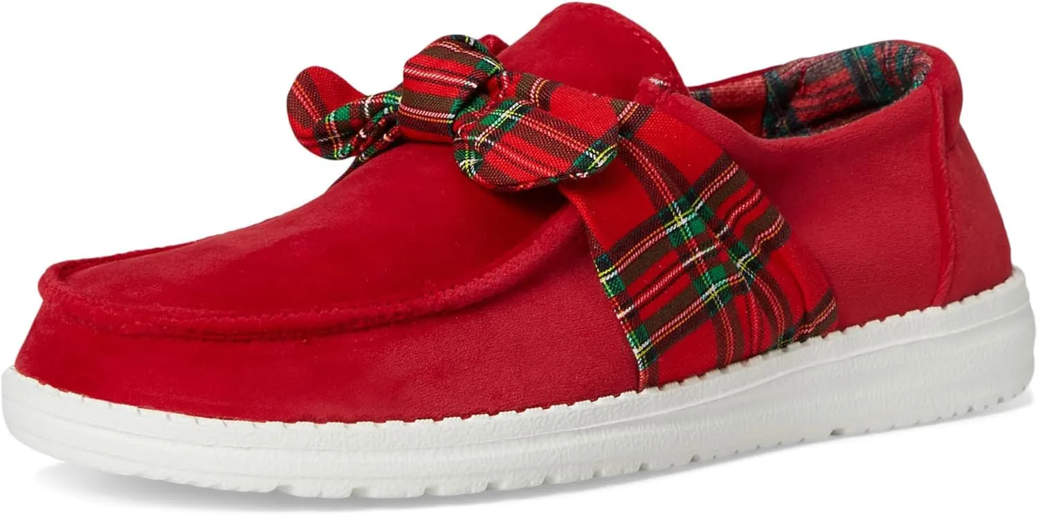 Hey Dude Women's Wendy Bow Tartan Plaid Loafer
