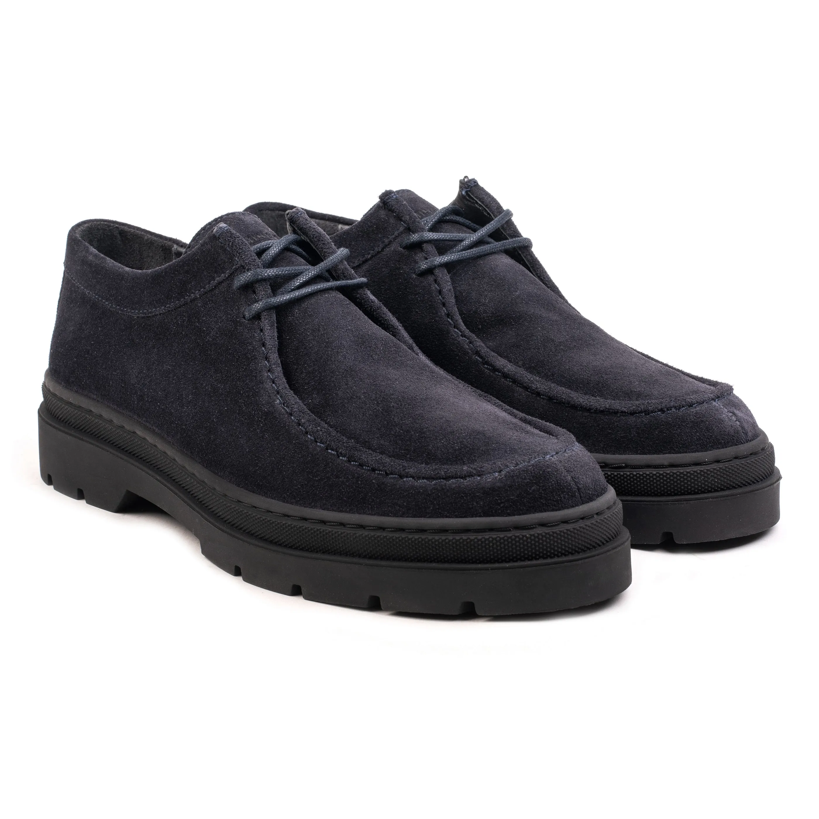 Hinson Elon Lace Moc Dk Blue Suede
