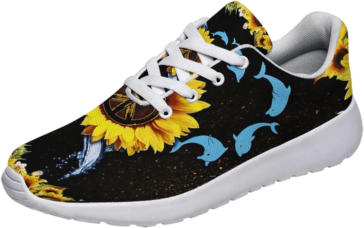 Hippie Sneakers Mens Womens Running Shoes Mesh Breathable Lightweight Tennis Walking Gym Shoes