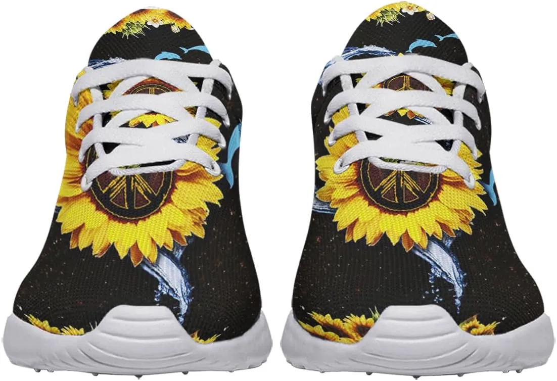 Hippie Sneakers Mens Womens Running Shoes Mesh Breathable Lightweight Tennis Walking Gym Shoes