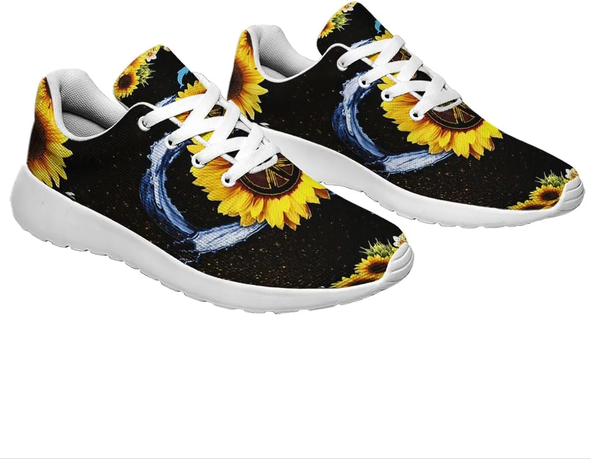 Hippie Sneakers Mens Womens Running Shoes Mesh Breathable Lightweight Tennis Walking Gym Shoes
