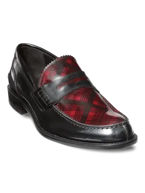 Humphrey Penny Loafer - Black/red