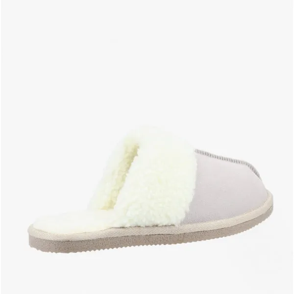 Hush Puppies ARIANNA Womens Suede Mule Slippers Beige