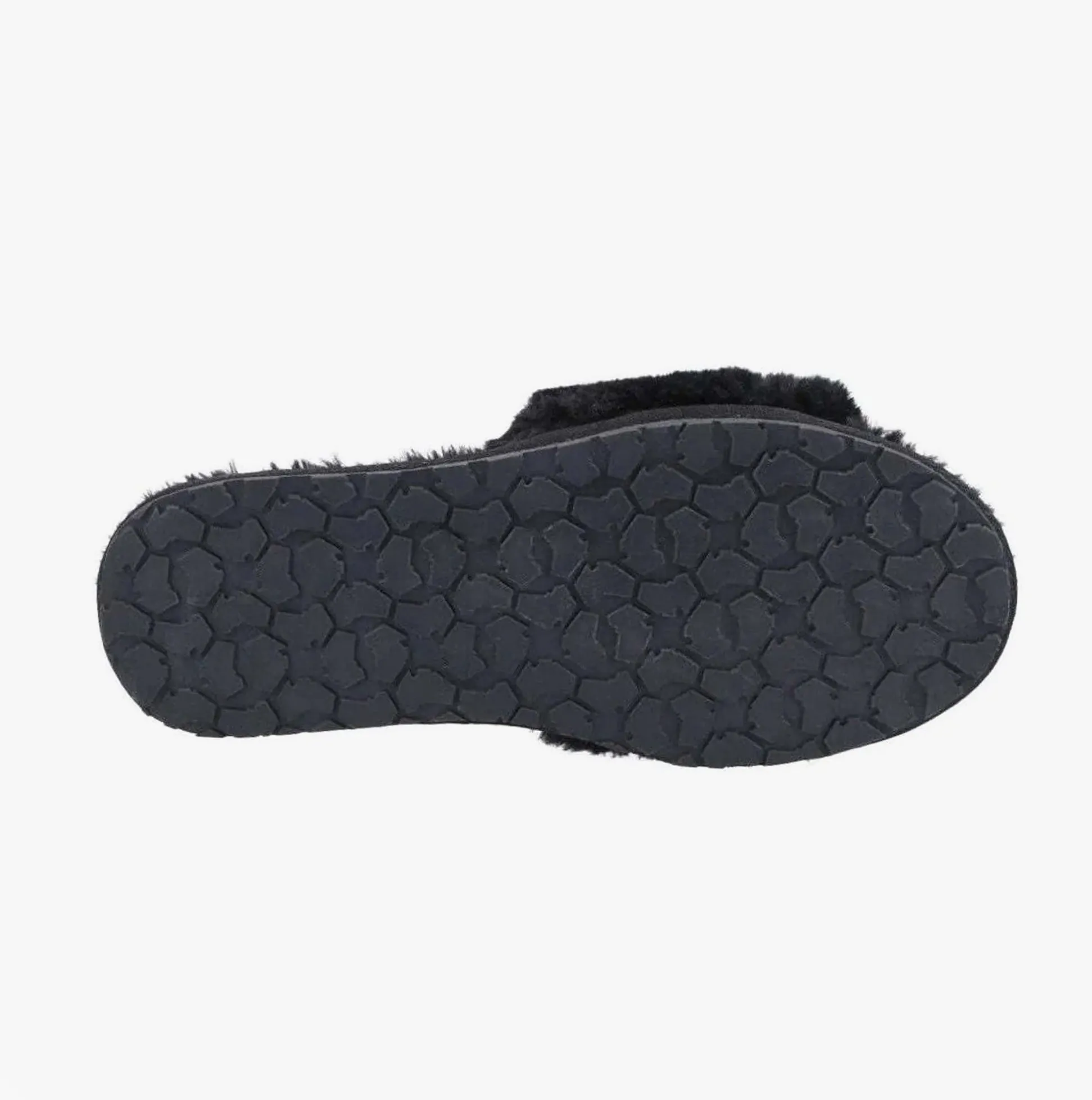 Hush Puppies PRUE Womens Faux Fur Slippers Black