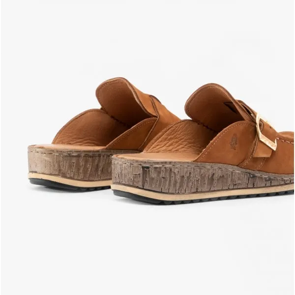 Hush Puppies SORCHA MULE Womens Leather Sandals Tan Nubuck