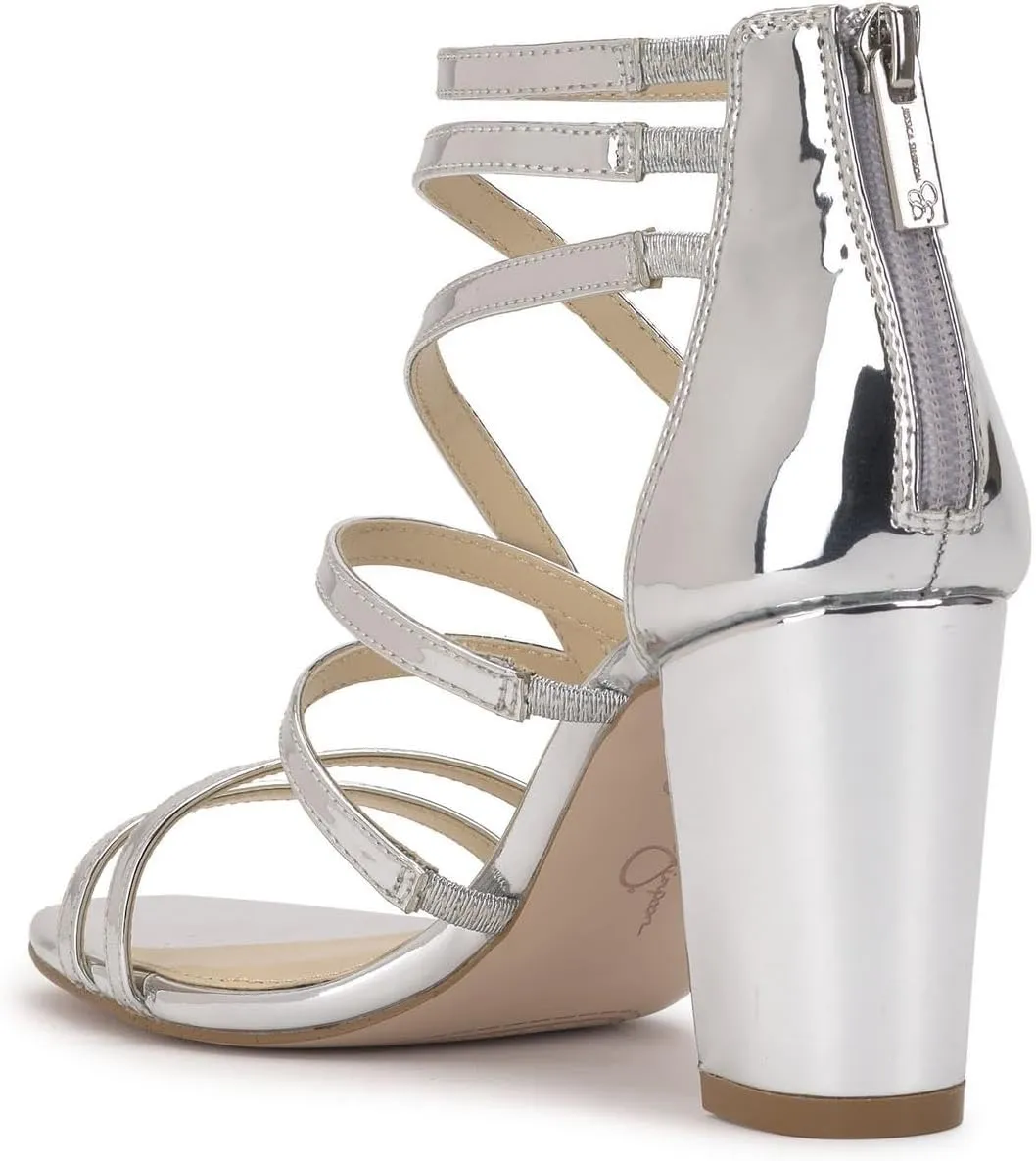 Jessica Simpson Women's Stassey Strappy Block Heel Sandal Heeled