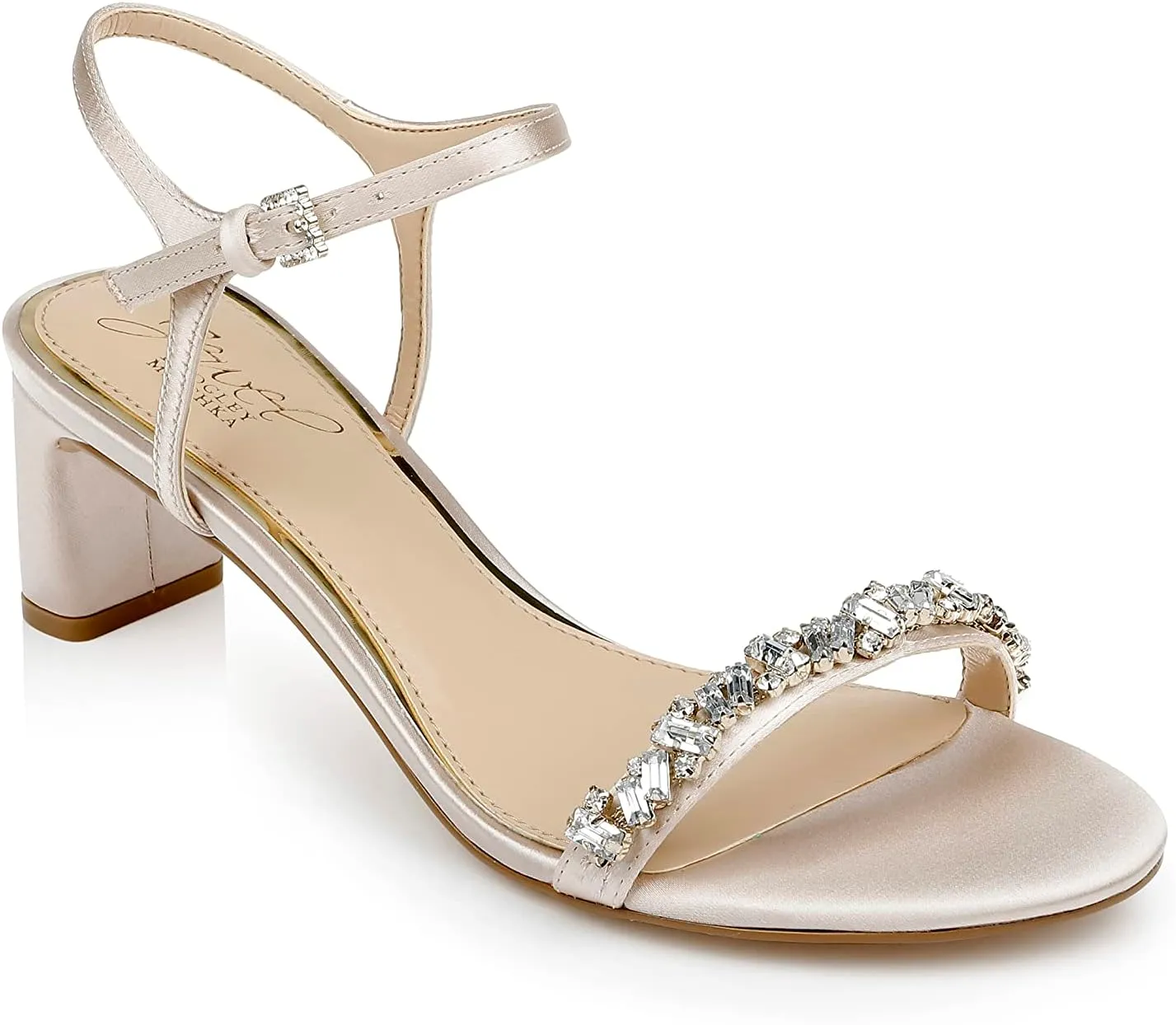 Jewel Badgley Mischka Dagny Strappy Low Block Heel