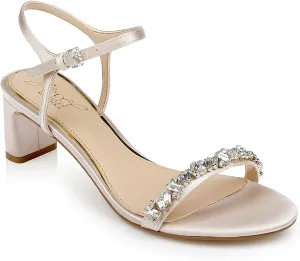 Jewel Badgley Mischka Dagny Strappy Low Block Heel