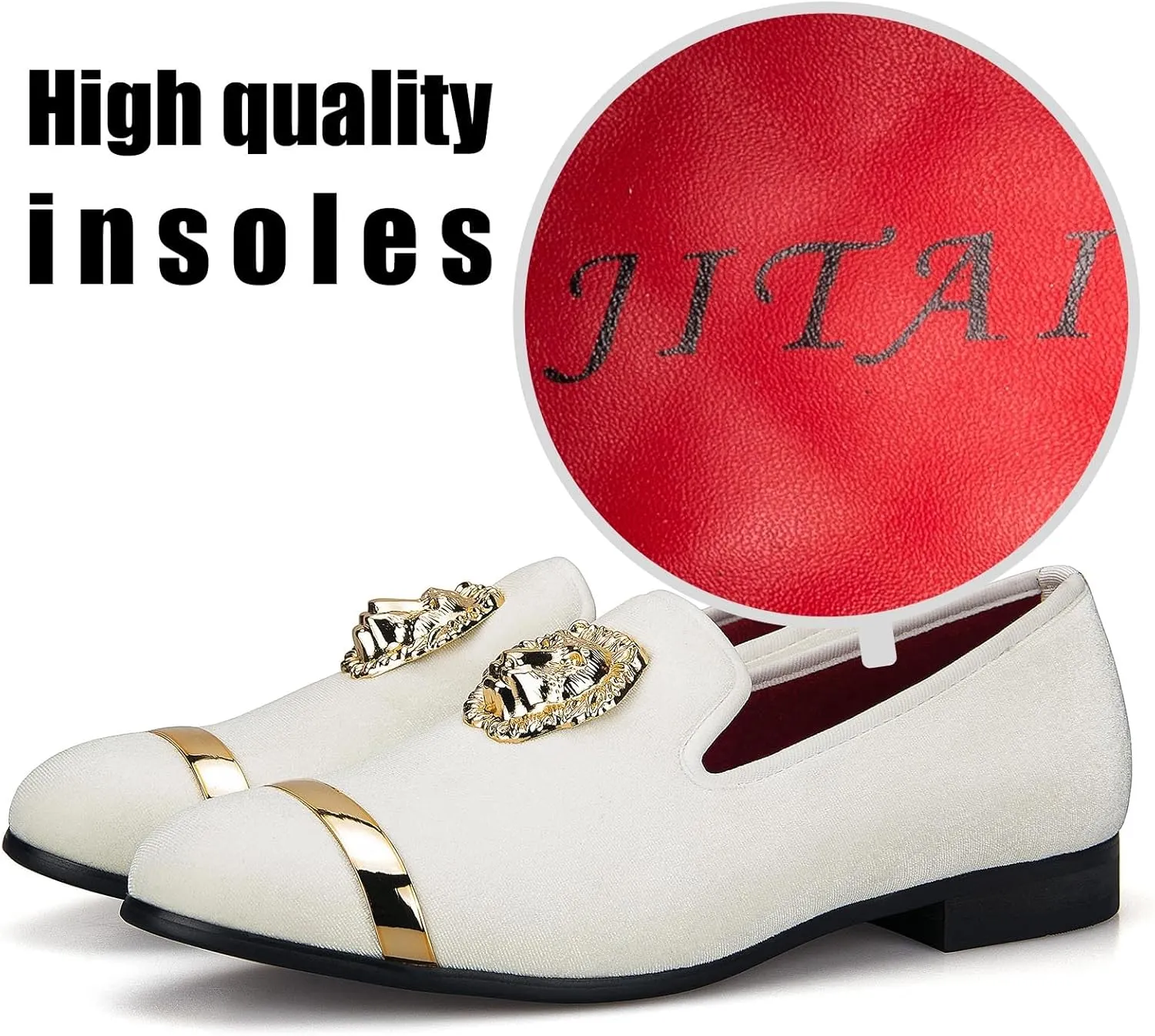JITAI Men's Penny Slip-On Leather Lined Loafer Luxury Men Shoes