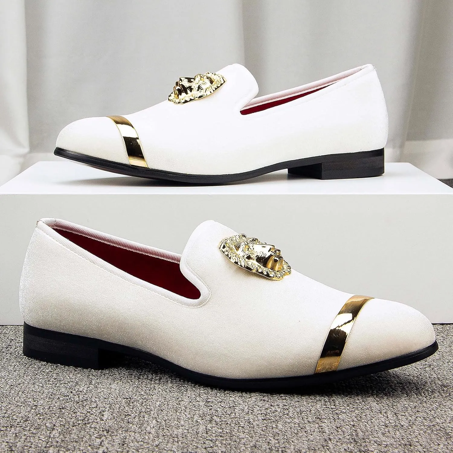 JITAI Men's Penny Slip-On Leather Lined Loafer Luxury Men Shoes