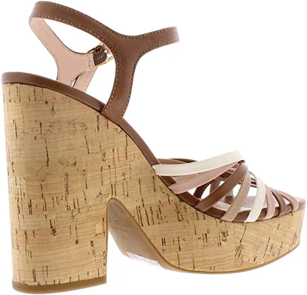 Kate Spade Womens Glow Leather Dressy Platforms Brown 9.5 Medium (B,M)