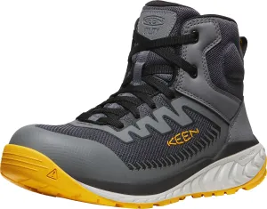 KEEN Utility Men's Arvada Mid Height Composite Toe Breathable Industrial Work Sneaker 14 Wide Black/Keen Yellow