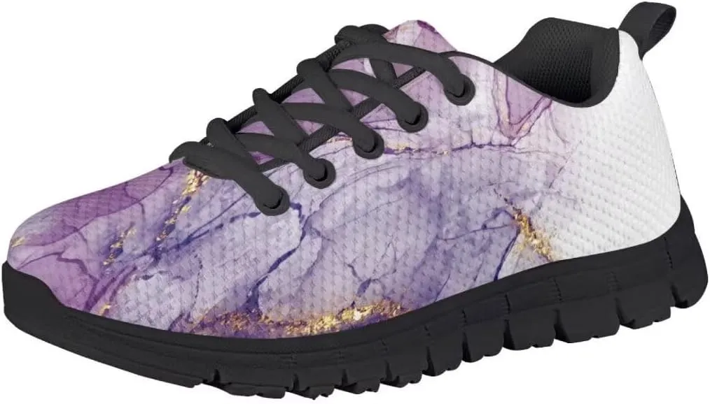 Kid Purple Girls Shoes Running Sports Sneakers Black Sole