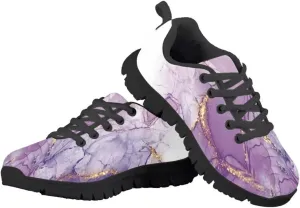 Kid Purple Girls Shoes Running Sports Sneakers Black Sole