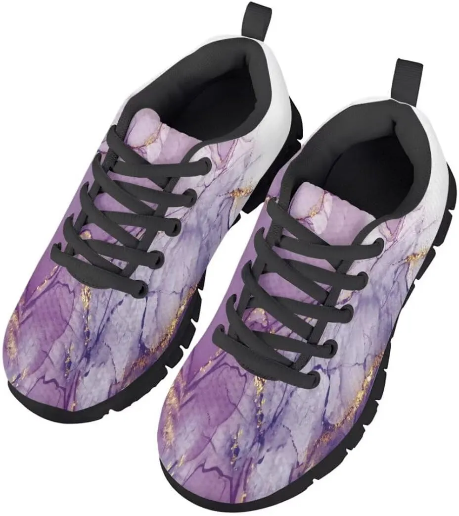 Kid Purple Girls Shoes Running Sports Sneakers Black Sole
