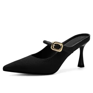 Knit Pointed Mules