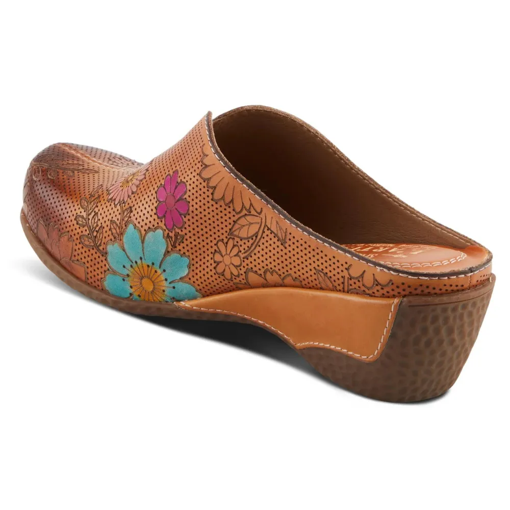 L'Artiste By Spring Step Chienti Camel Multi Clog (Women's)