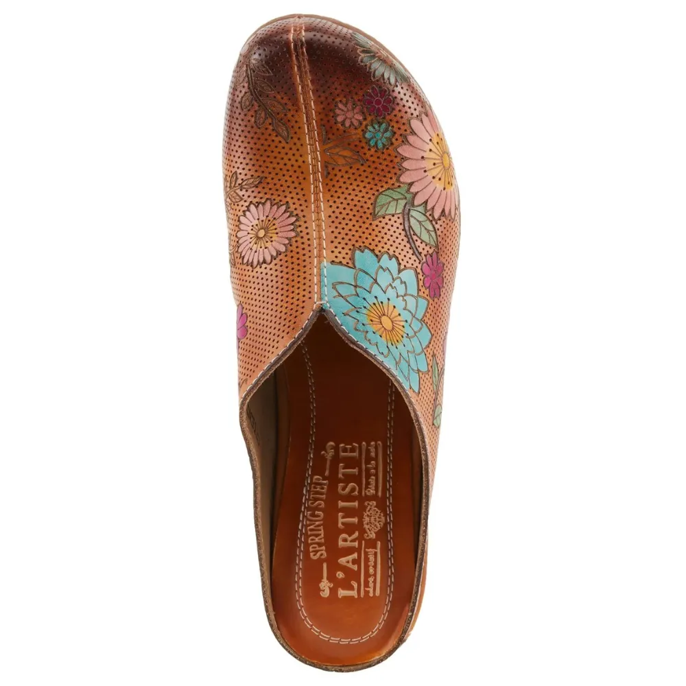 L'Artiste By Spring Step Chienti Camel Multi Clog (Women's)
