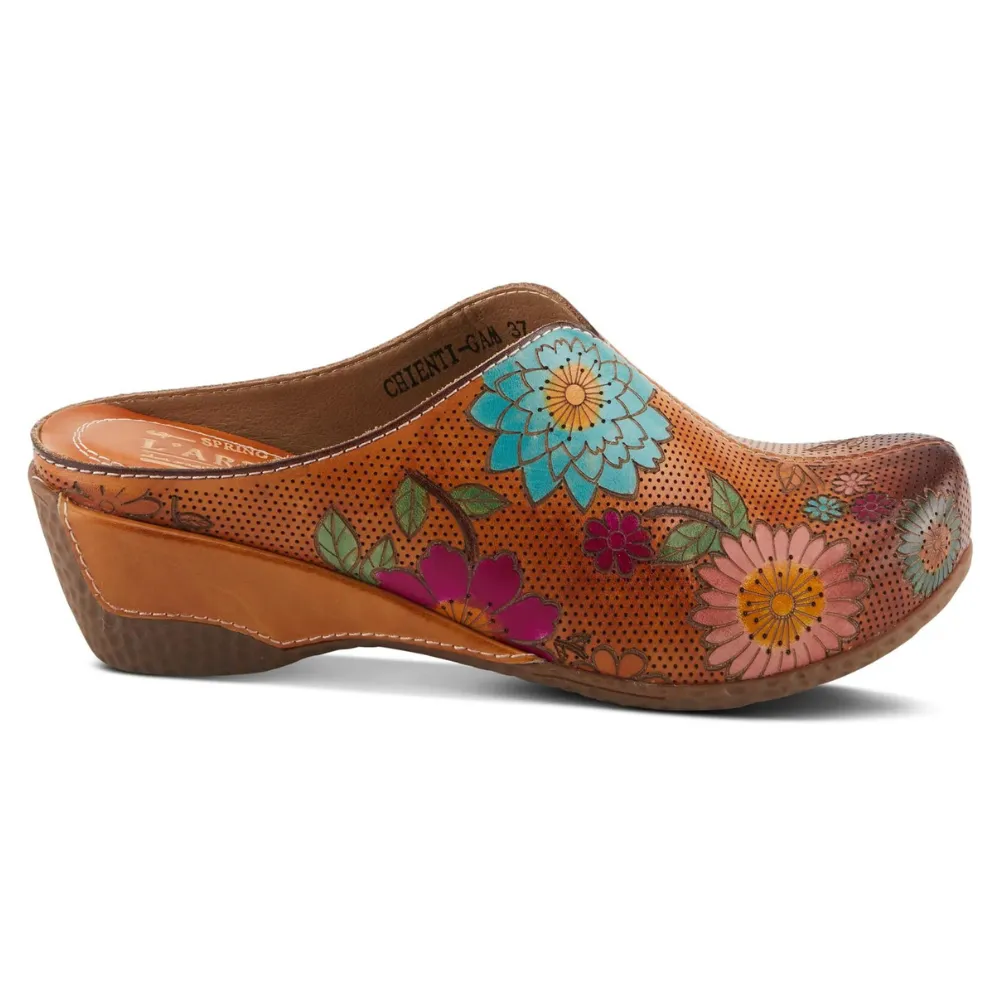 L'Artiste By Spring Step Chienti Camel Multi Clog (Women's)
