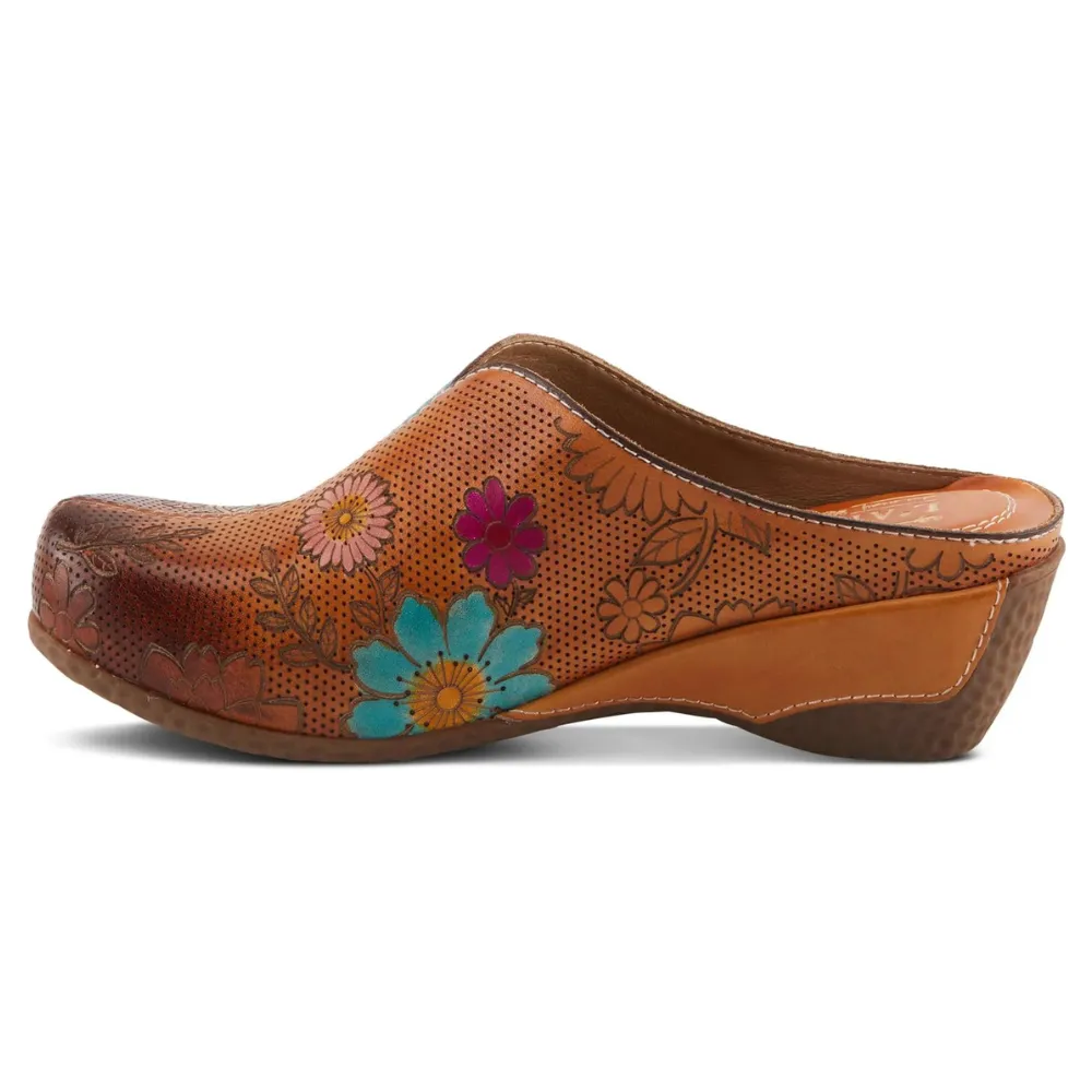 L'Artiste By Spring Step Chienti Camel Multi Clog (Women's)