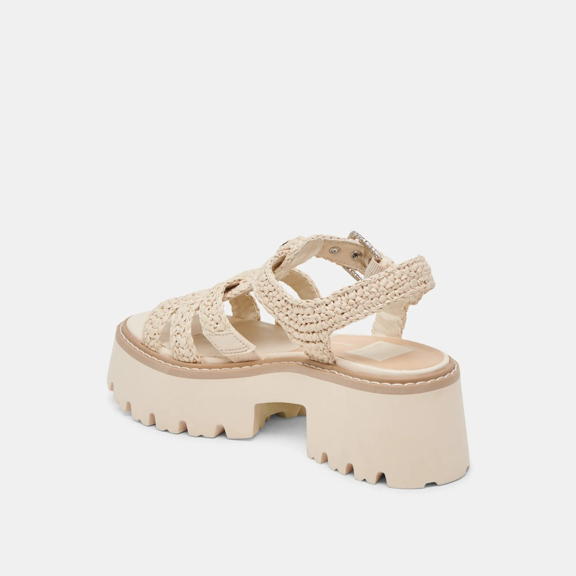 Latice Oatmeal Knit Sandal