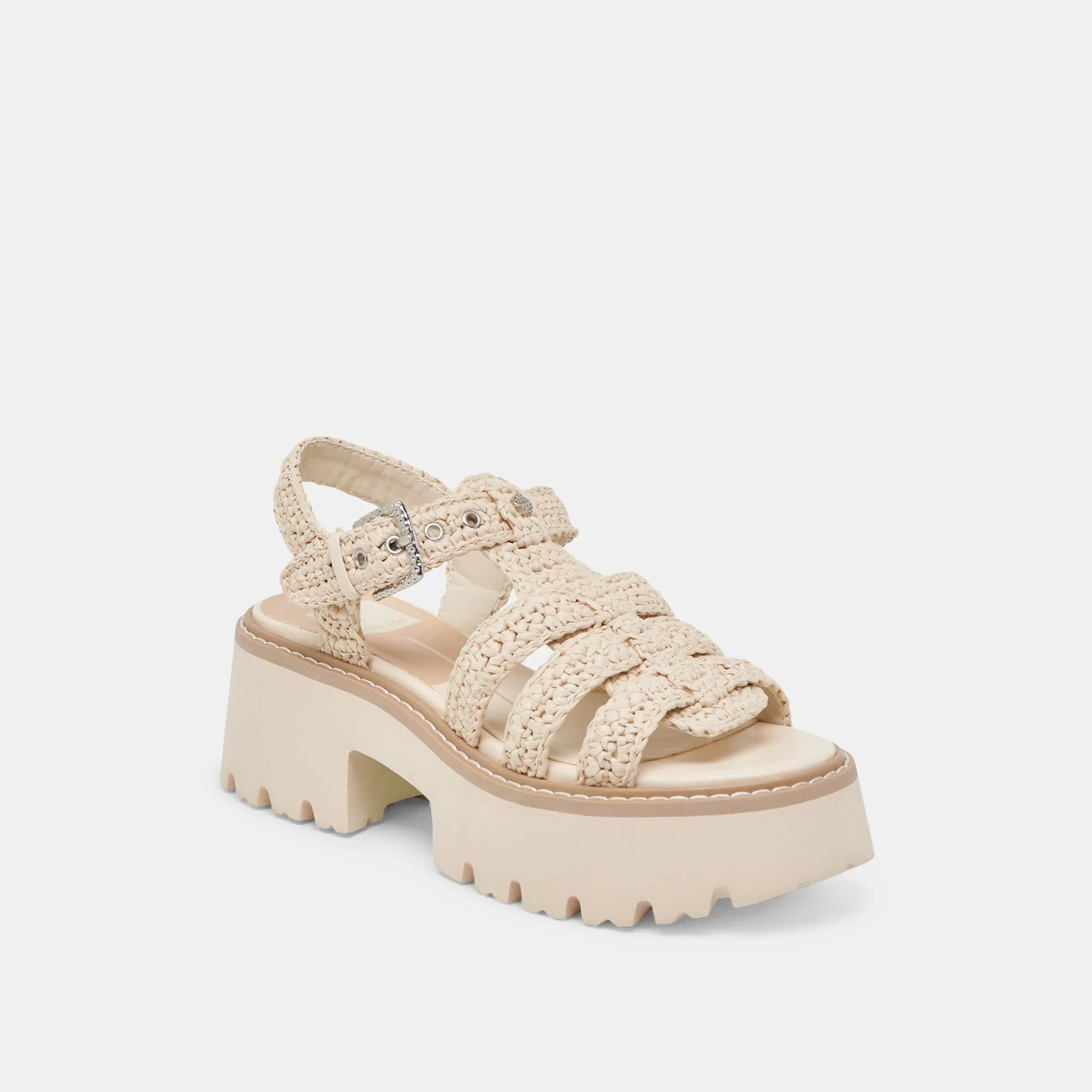 Latice Oatmeal Knit Sandal