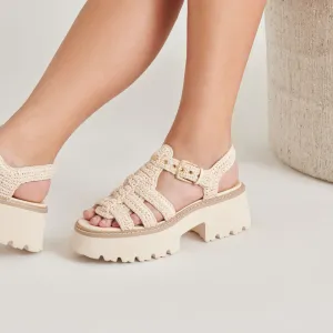 Latice Oatmeal Knit Sandal