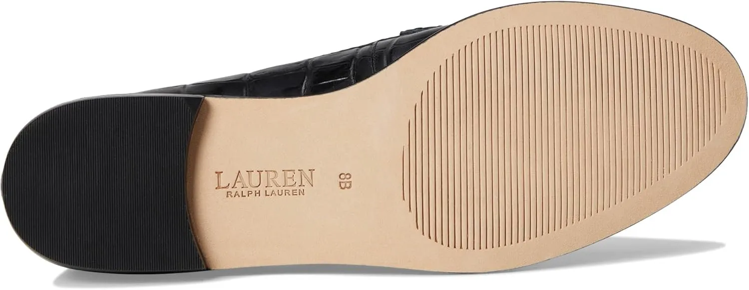 Lauren Ralph Lauren Women's Wynnie Crocodile-Embossed Leather Loafer Penny