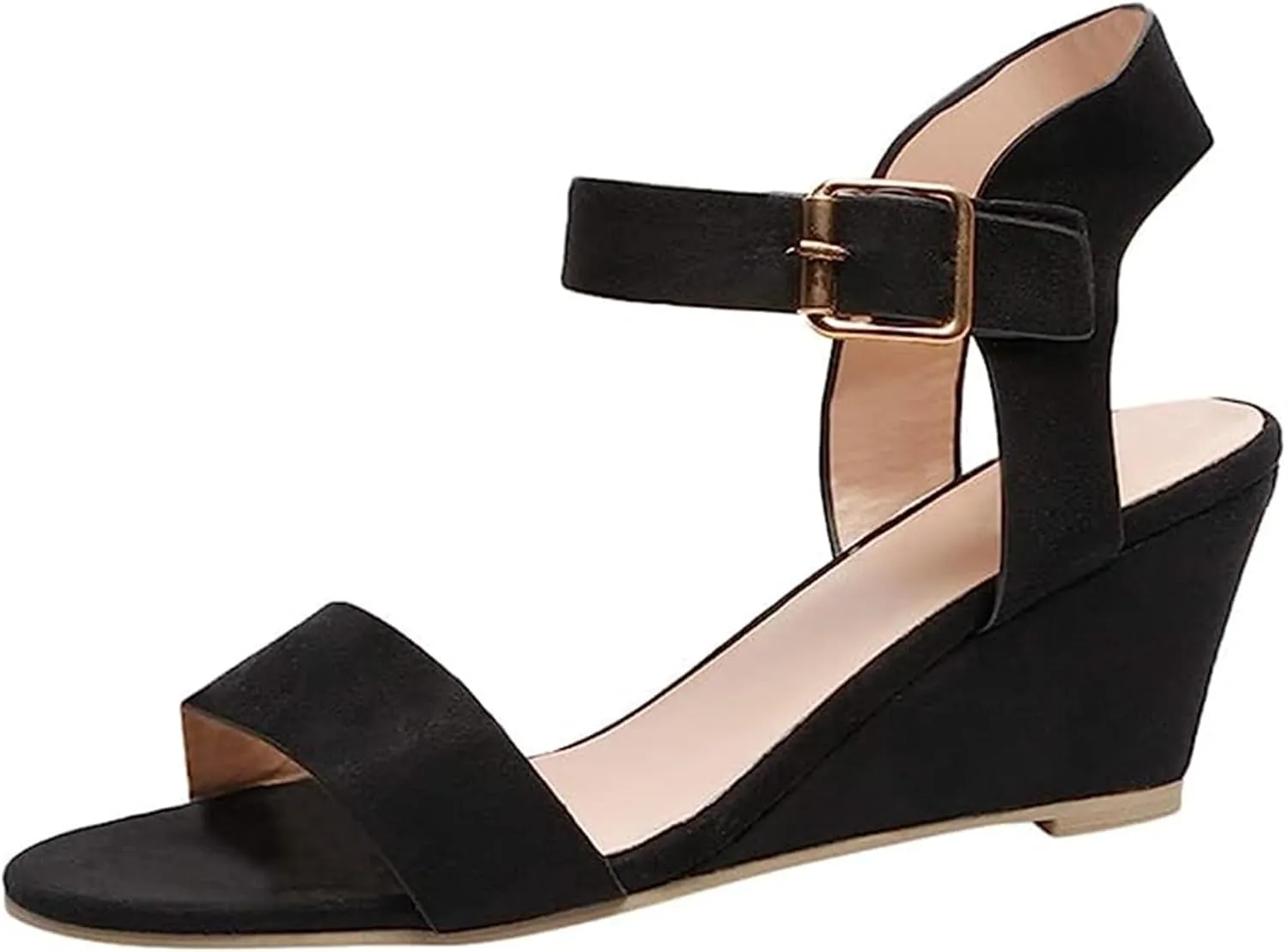 Lausiuoe Women Sandals,Womens Open Toe Ankle Strap Chunky Block High Heel Pump Sandals Casual Dressy Summer Sandals