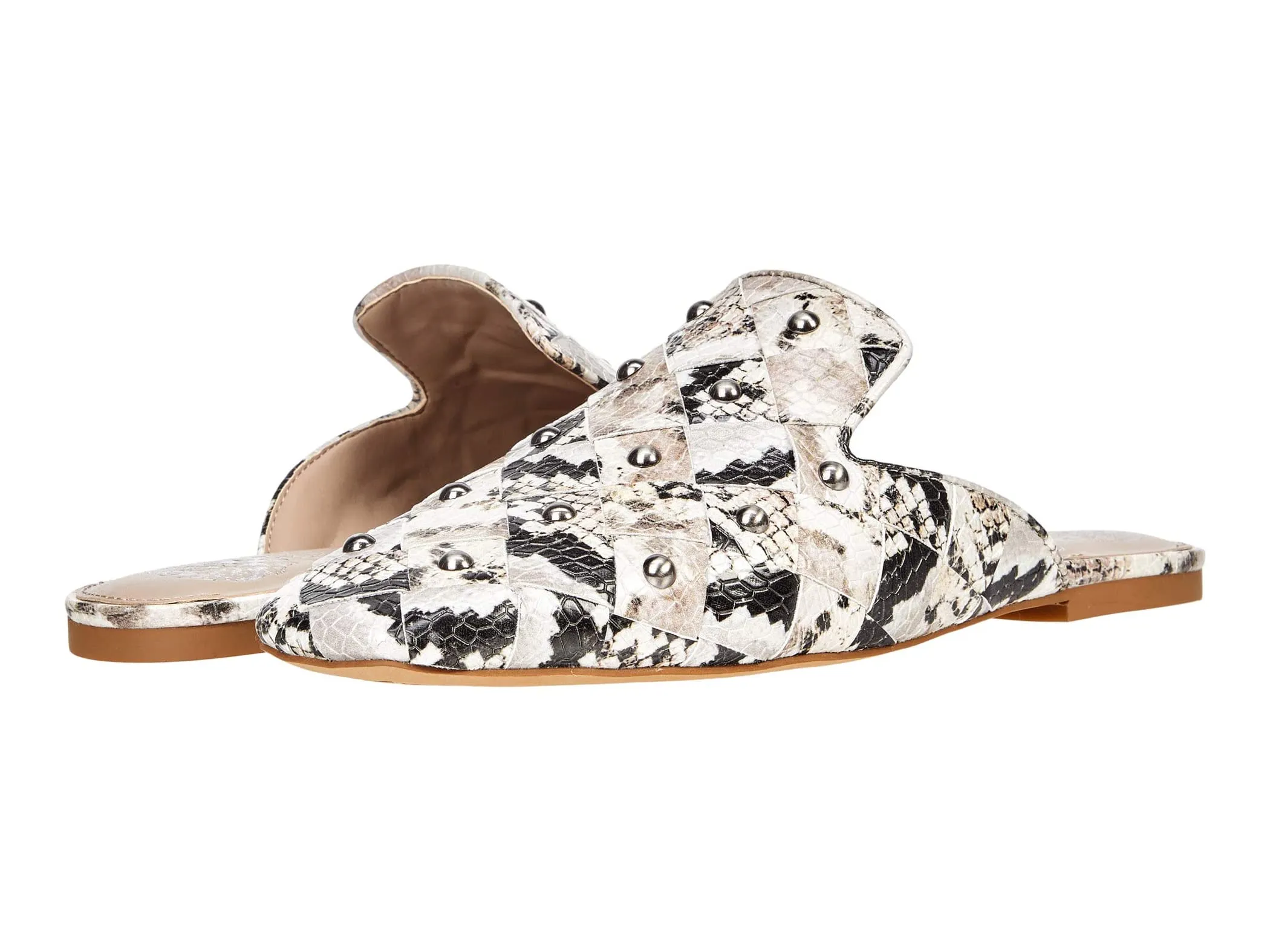 Leather Taupe Smart devices Flat Vince Woven Mules Slide Slip Camuto Multi On Lenja Embellished Expiring soon