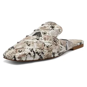 Leather Taupe Smart devices Flat Vince Woven Mules Slide Slip Camuto Multi On Lenja Embellished Expiring soon