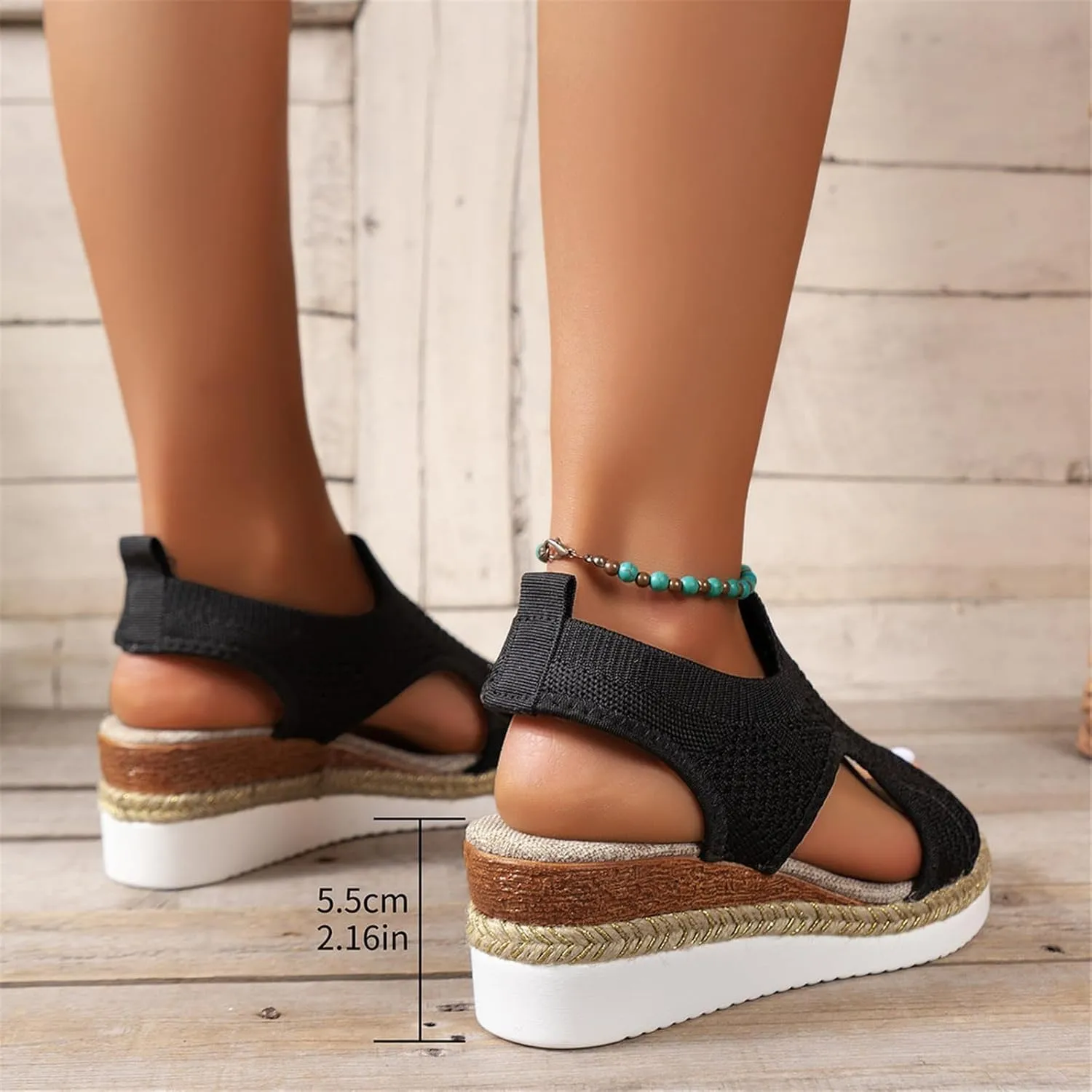 Libiyi Sandals Women Orthotic Ultra-Comfy Sport Sandals Wedge Heel Fly Weave Casual Hollow Beach Closed Toe Summer Shoe Strappy Flat with Buckle Strap Ultra Comfy Wedge and Shoes Walking