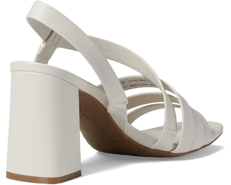 LifeStride Broadway I4261S1-100 Sandal Womens 8.5 Bone Strappy Block Heel KHD364