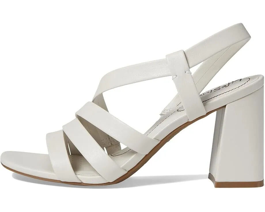 LifeStride Broadway I4261S1-100 Sandal Womens 8.5 Bone Strappy Block Heel KHD364