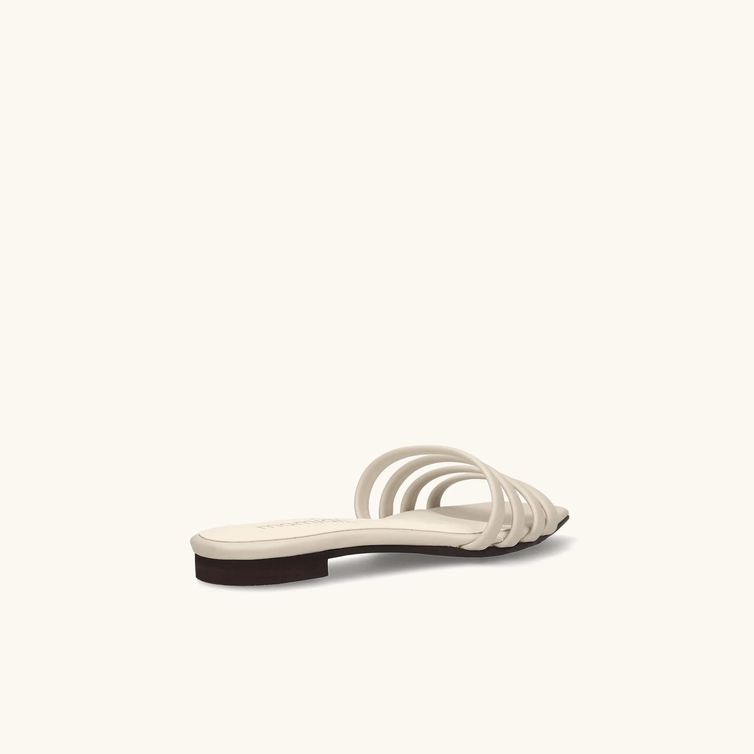 Limited special price 2,990 yen: 2023SS: Multiple Strap Flat Mules (1238) Ivory