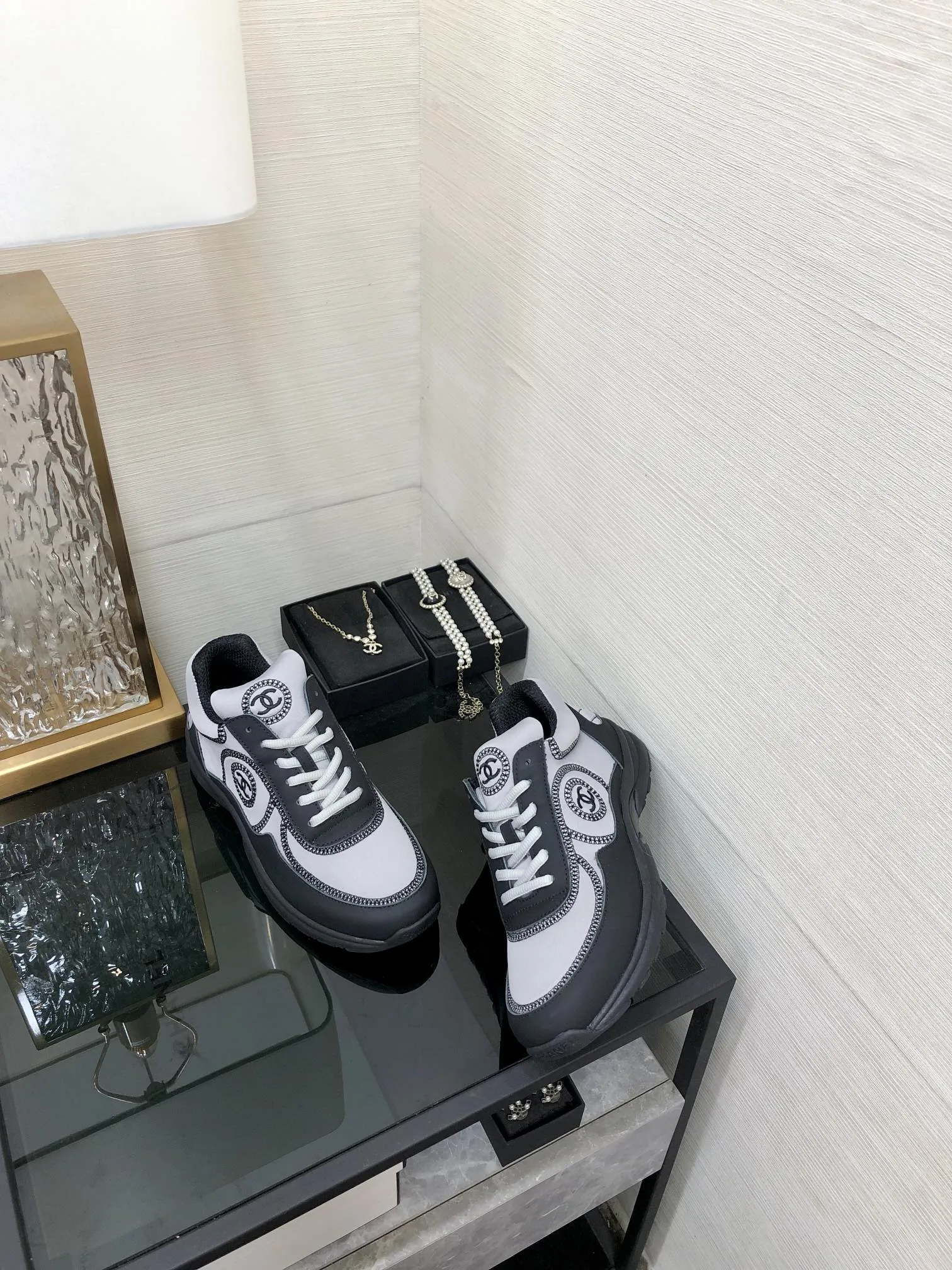 Low-price guarantee Sneaker CHANEL Black Back-to-school sale Fabric Grey