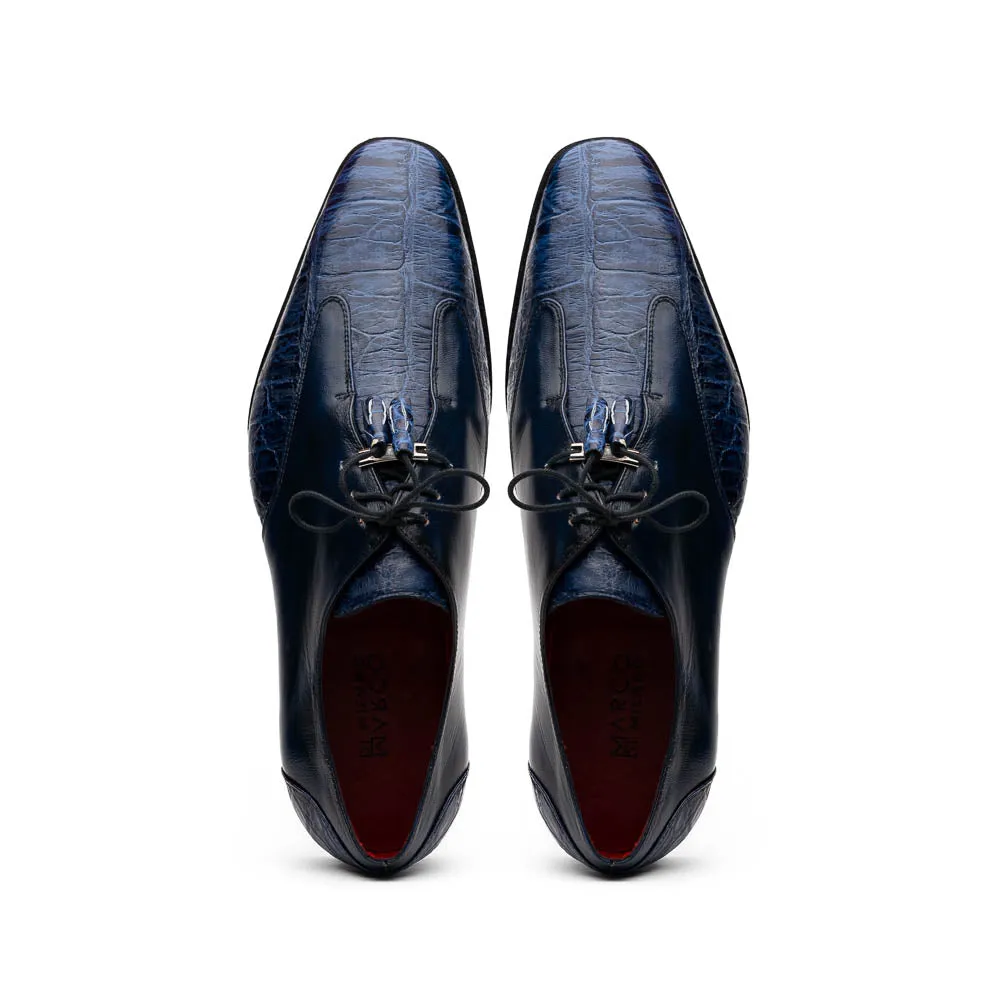 Marco Di Milano Anzio Blue Jeans Alligator & Calfskin Derby