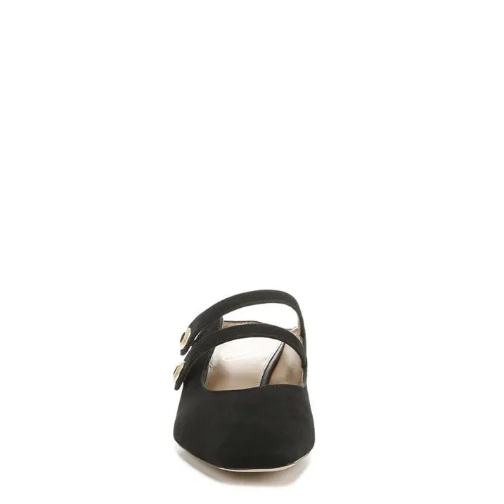 Mckenna Square Mules Womens Slip Edelman Black Dual-purpose Sam On Elegant Last-minute opportunity Suede Shoes Toe
