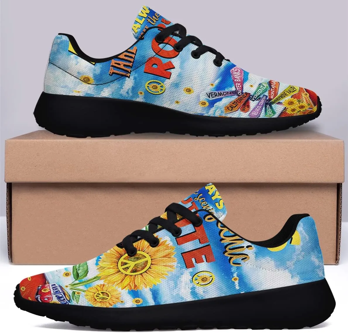Men Women Fashion Running Sneakers Breathable Casual Sport Tennis Shoes Gift for Him Her