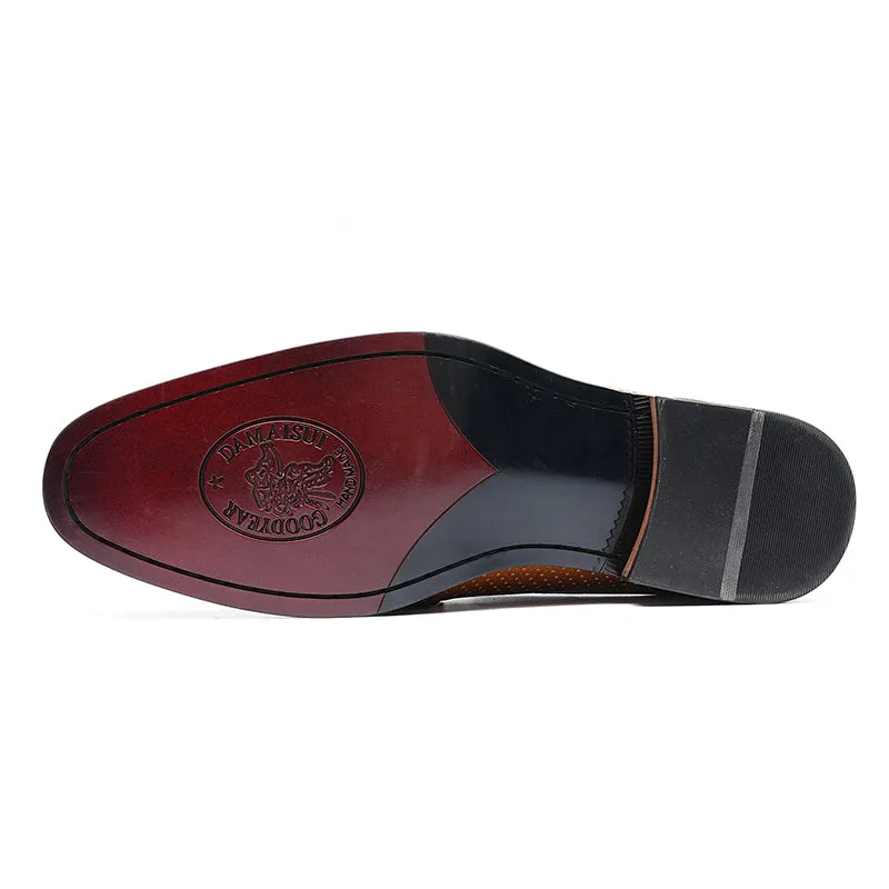 Men’s Backless Loafers with Perforated Design