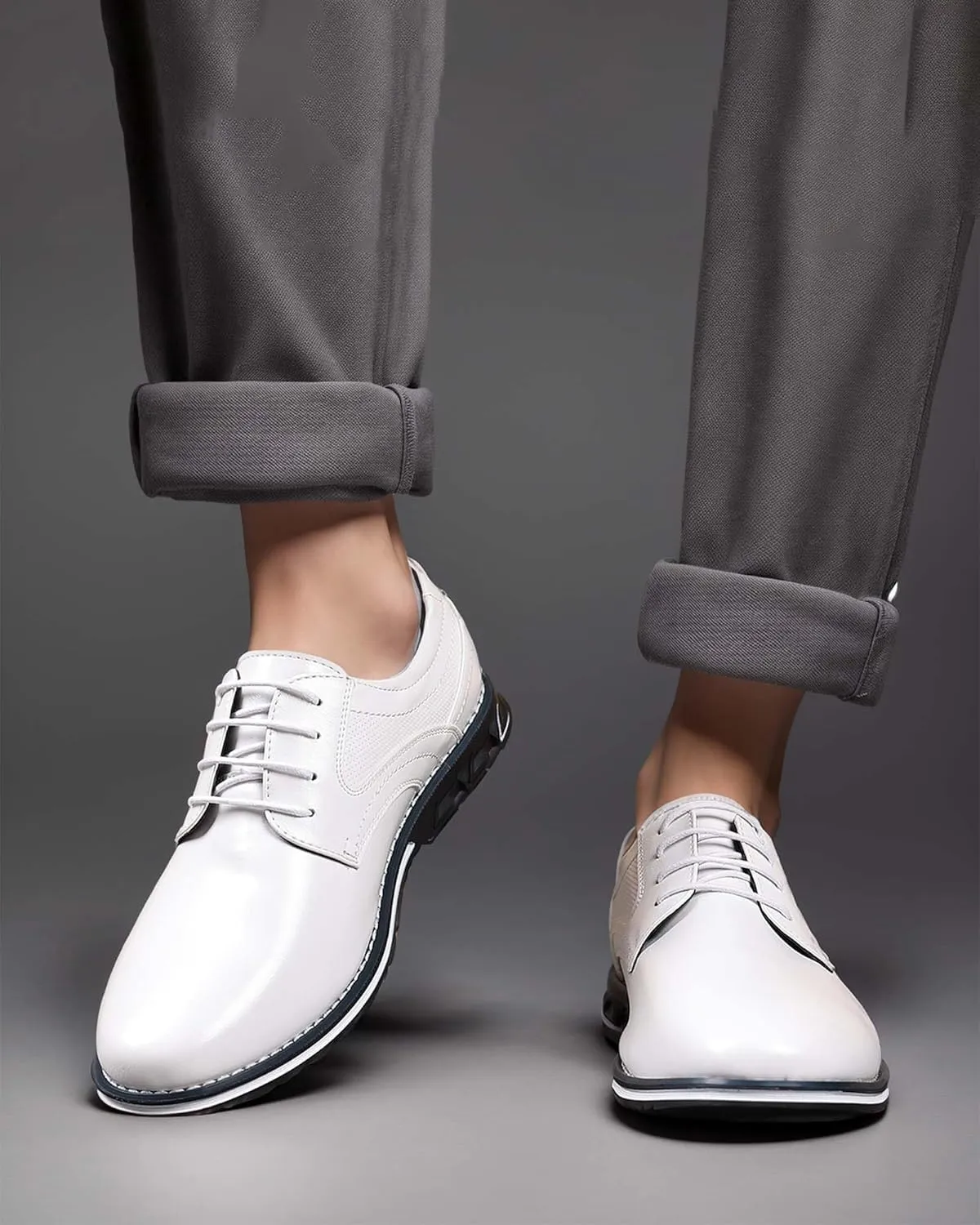 Men’s Dress Shoes Casual Business Oxford Derby Orthopedic Leather Shoes Comfortable Walking Shoes Office Loafers Work Flats