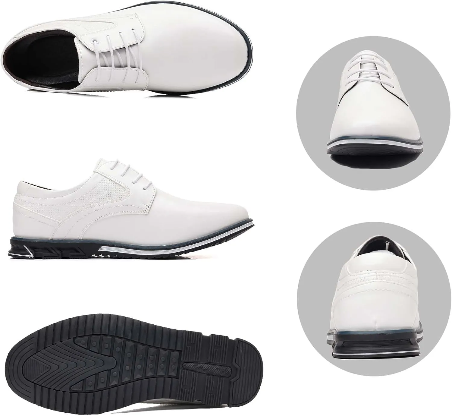 Men’s Dress Shoes Casual Business Oxford Derby Orthopedic Leather Shoes Comfortable Walking Shoes Office Loafers Work Flats