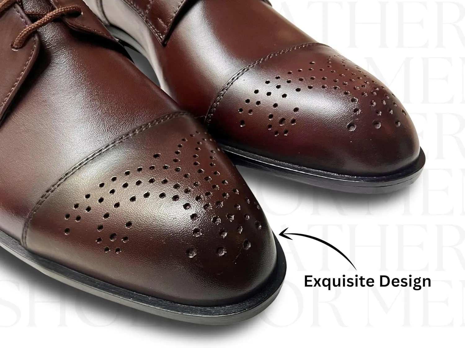 Men's Dress Shoes Handmade Leather Formal Business Oxford Shoes Premium Brogue Derby Retro Dress Shoes for Men
