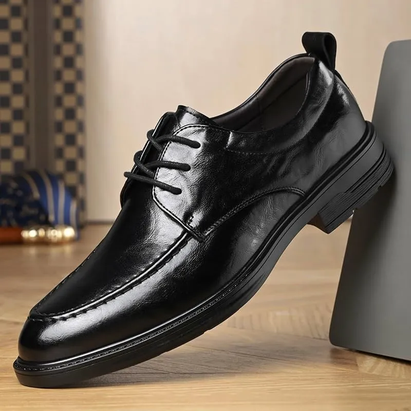 Men's Lace Up Dress Shoes Mens Bussiness Formal Oxfords Shoes Casual Wedding Patent Leather Derby Shoes