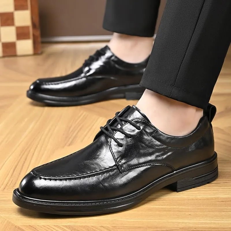 Men's Lace Up Dress Shoes Mens Bussiness Formal Oxfords Shoes Casual Wedding Patent Leather Derby Shoes