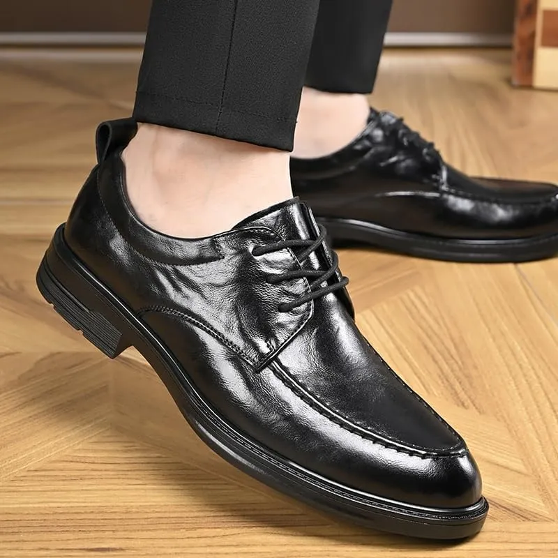 Men's Lace Up Dress Shoes Mens Bussiness Formal Oxfords Shoes Casual Wedding Patent Leather Derby Shoes