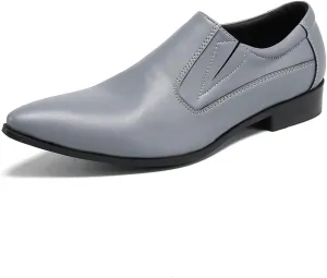 Men's Leather Shoes, Simple Comfortable Breathable and Casual Men's Dress Shoes, Wedding Party Banquet Nightclub Stage Host Barber Uniform Office Work Shoes